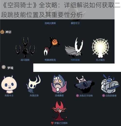《空洞骑士》全攻略:详细解说如何获取二段跳技能位置及其重要性分析