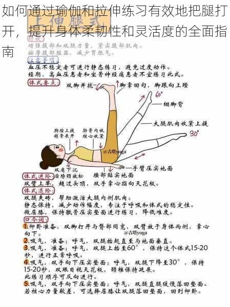 如何通过瑜伽和拉伸练习有效地把腿打开,提升身体柔韧性和灵活度的全面指南